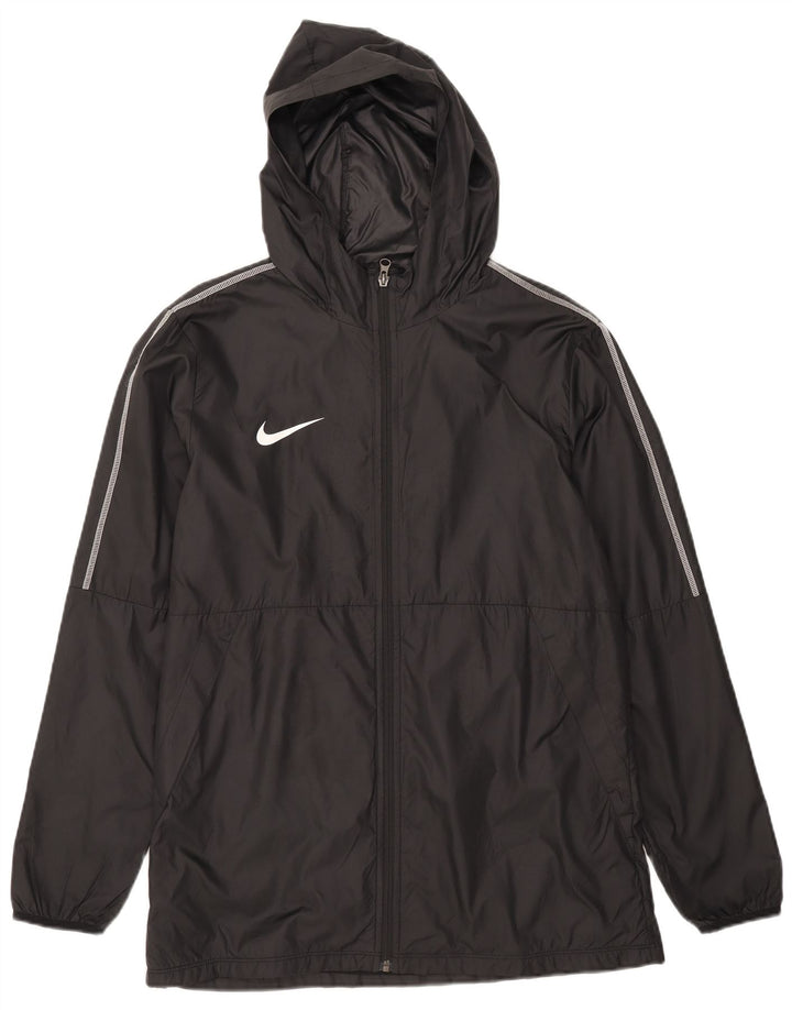 Giacca antipioggia con cappuccio Nike da uomo UK 40 grande poliestere nero