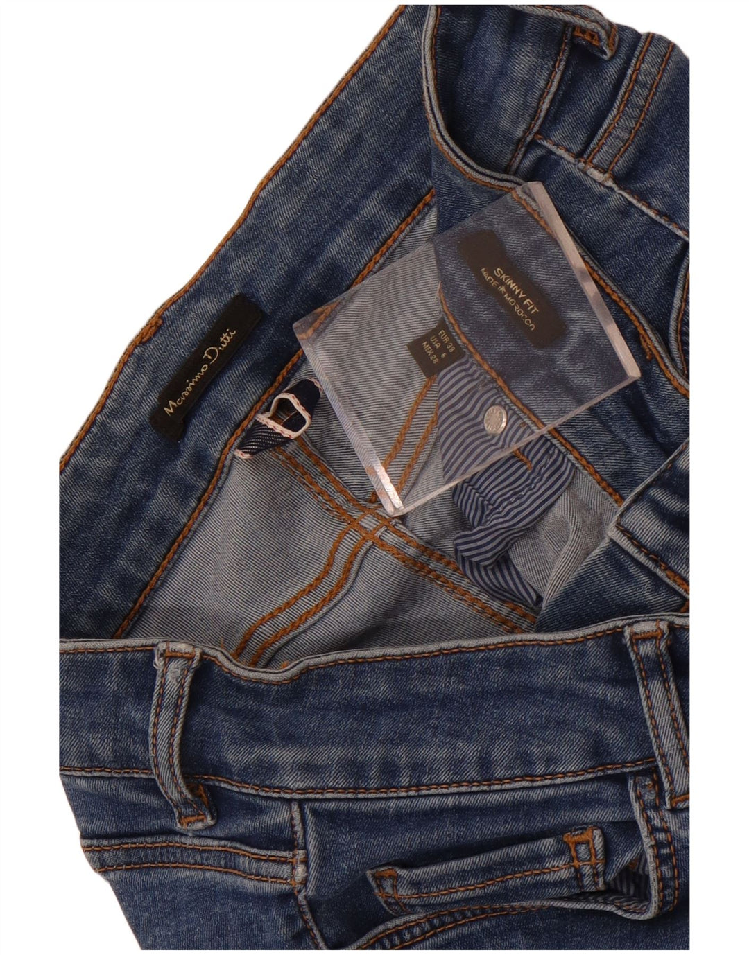 Jeans skinny da donna Massimo Dutti EU 38 Small W28 L28 Blu