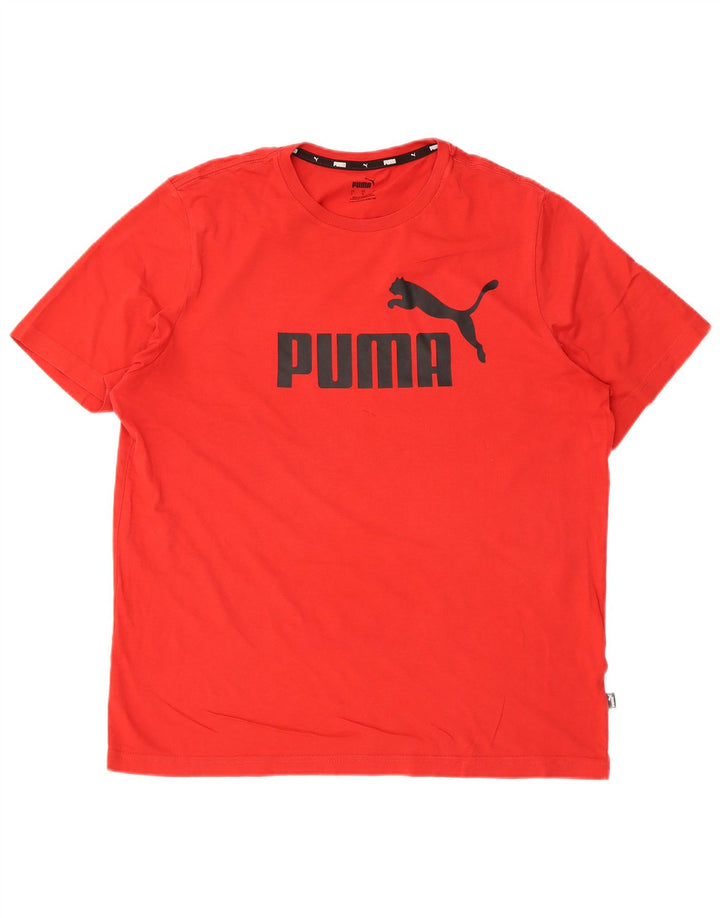 T-shirt grafica da uomo Puma Large rossa