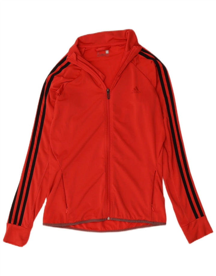 Giacca da ginnastica Adidas Climalite da donna UK 8/10 Small Poliestere rosso