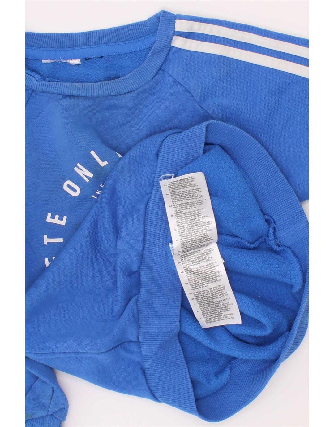 Felpa grafica Adidas da bambino, 2-3 anni, in cotone blu