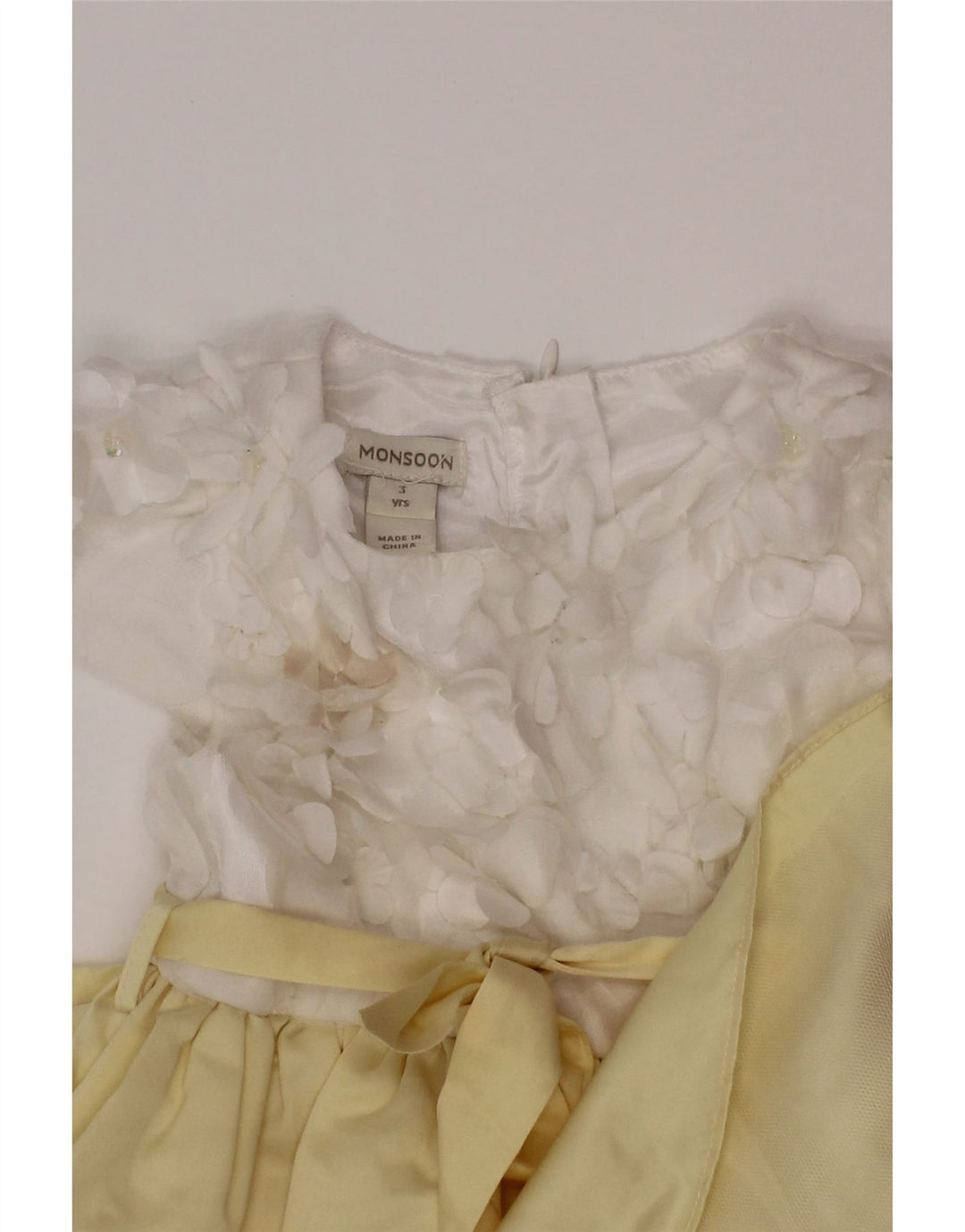 Abito a trapezio per ragazze Monsoon 2-3 anni Poliestere color block giallo