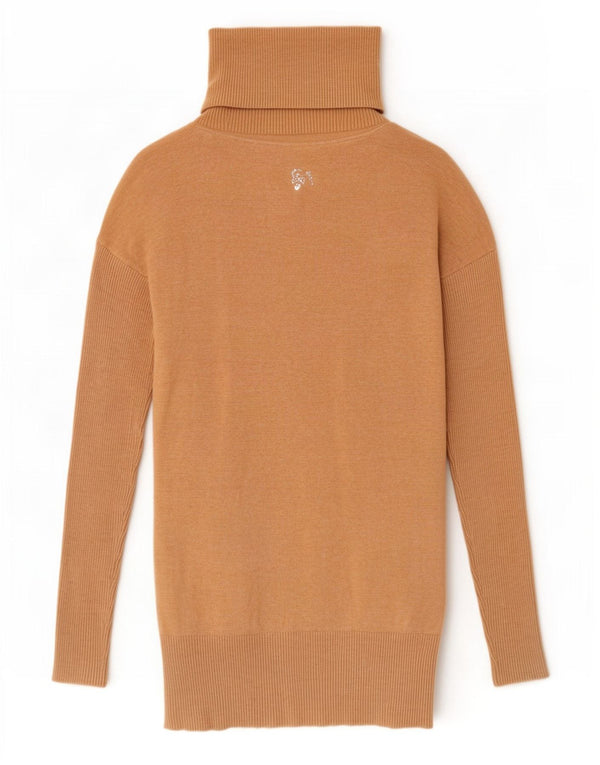 Guess By Marciano Womens Roll Neck Jumper Sweater UK 14 Medium Brown