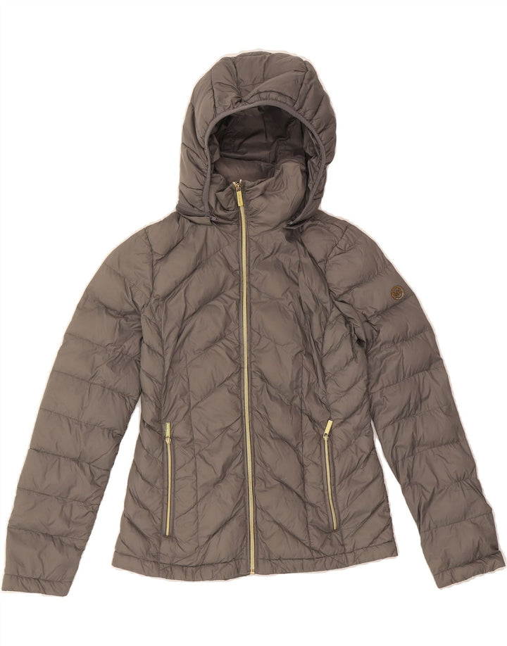 MICHAEL KORS Womens Hooded Padded Jacket UK 6 XS Grey Nylon Vintage Michael Kors and Second-Hand Michael Kors from Messina Hembry 