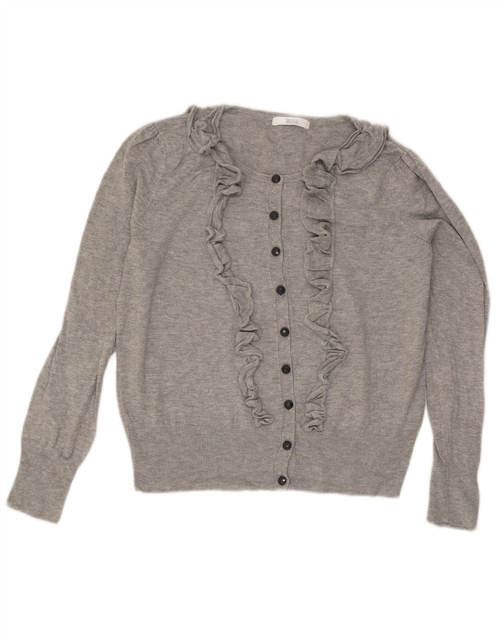 Maglione cardigan da donna Marks & Spencer UK 10 piccolo grigio chiazzato