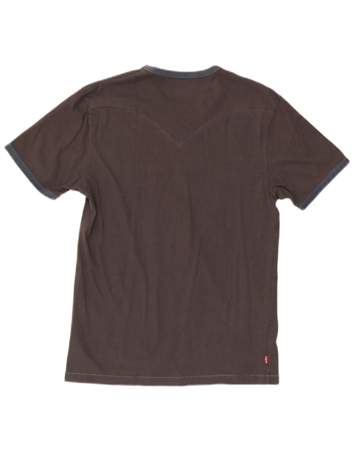 T-shirt grafica da uomo Levi's Top grande in cotone grigio