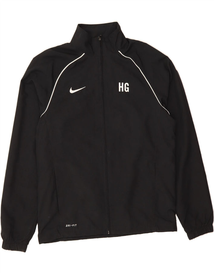 NIKE Mens Dri Fit Tracksuit Top Jacket Medium Black Polyester Vintage Nike and Second-Hand Nike from Messina Hembry 