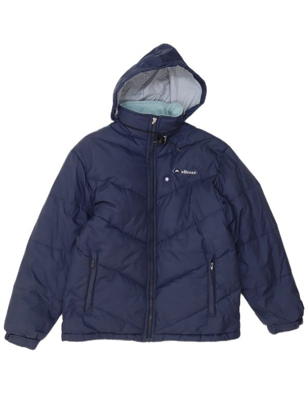 Giacca imbottita con cappuccio da donna Ellesse UK 12 medio poliestere blu navy