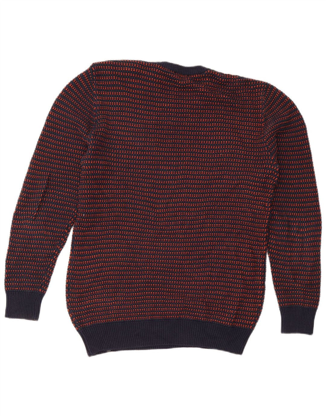 Maglione maglione girocollo da uomo Diesel in cotone a righe medie blu navy