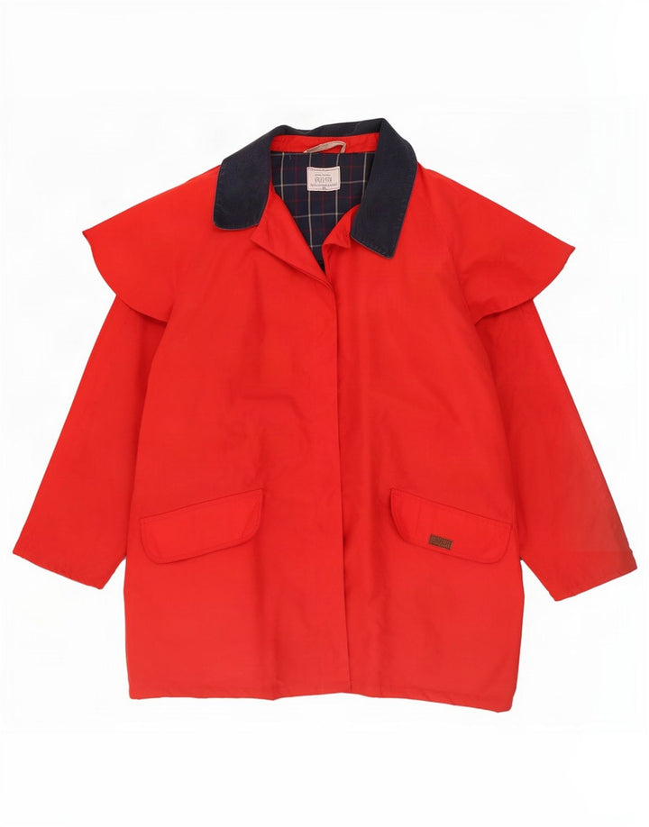 Cappotto mantella oversize da donna Puffa UK 18 XL Poliestere color block rosso