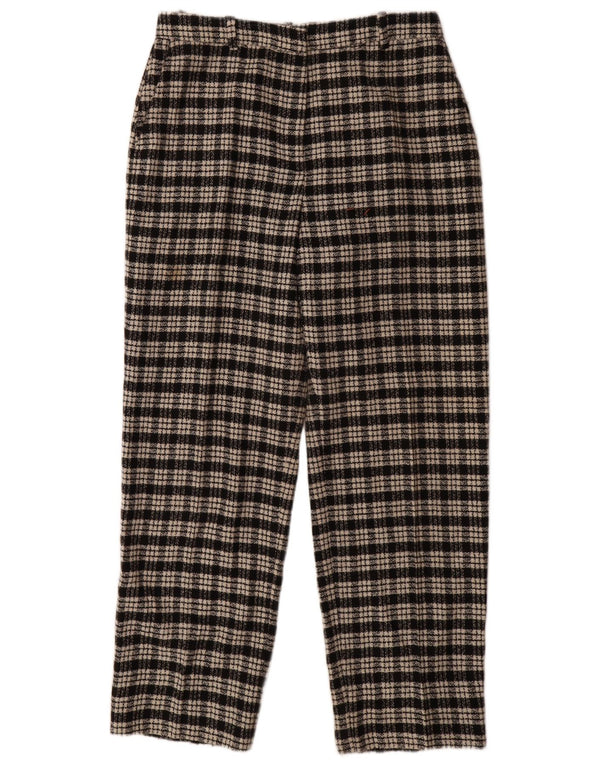 Pantaloni chino affusolati a vita alta da donna Zara medi W28 L29 quadri neri