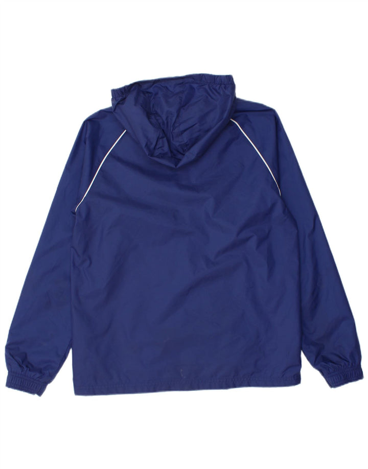 Giacca antipioggia con cappuccio Adidas da ragazzo 11-12 anni in nylon blu navy