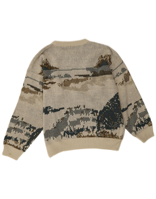 Maglione girocollo da caccia da uomo vintage IT 52/54 Grande novità verde