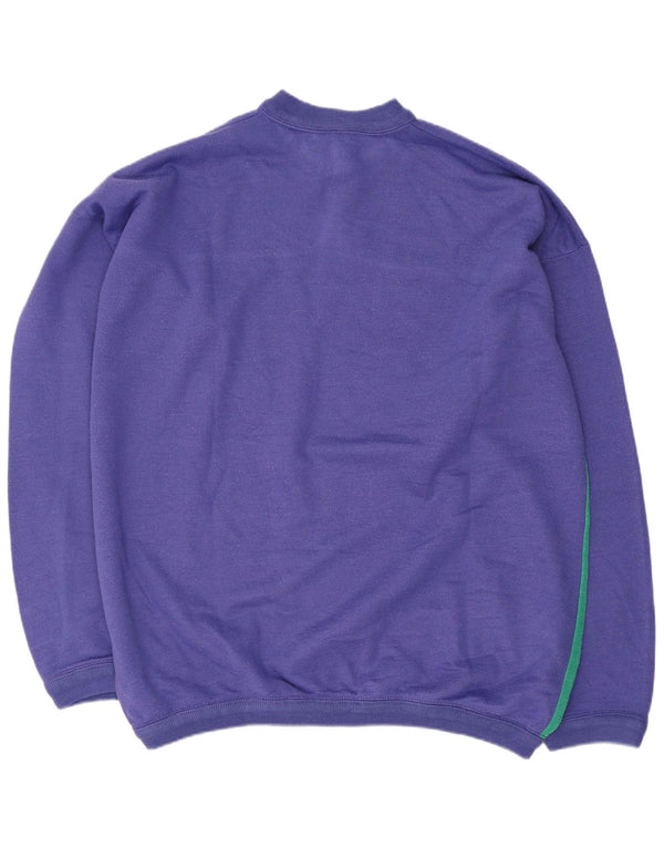 Felpa grafica da uomo Samar Maglione XL Viola Colorblock Cotton
