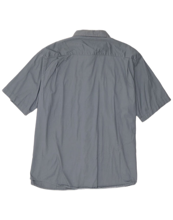 Camicia a maniche corte da uomo Wrangler XL in cotone blu