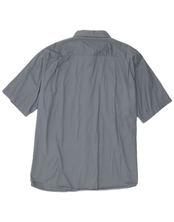 Camicia a maniche corte da uomo Wrangler XL in cotone blu