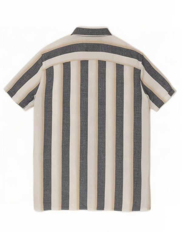 Camicia Hollister da uomo a maniche corte piccola in cotone a righe multicolore