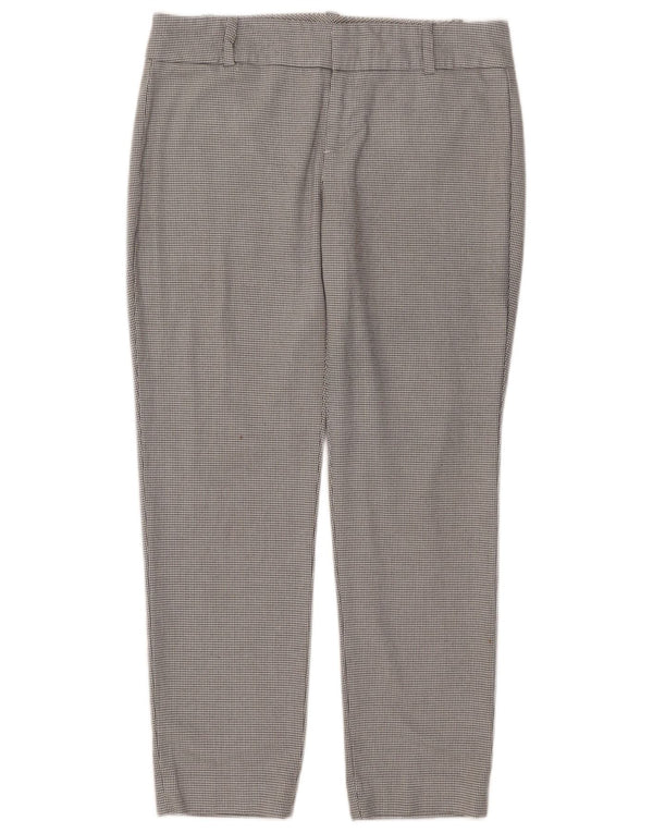 Pantaloni casual dritti da donna Calvin Klein US 8 Medium W32 L27 Grigio a quadri