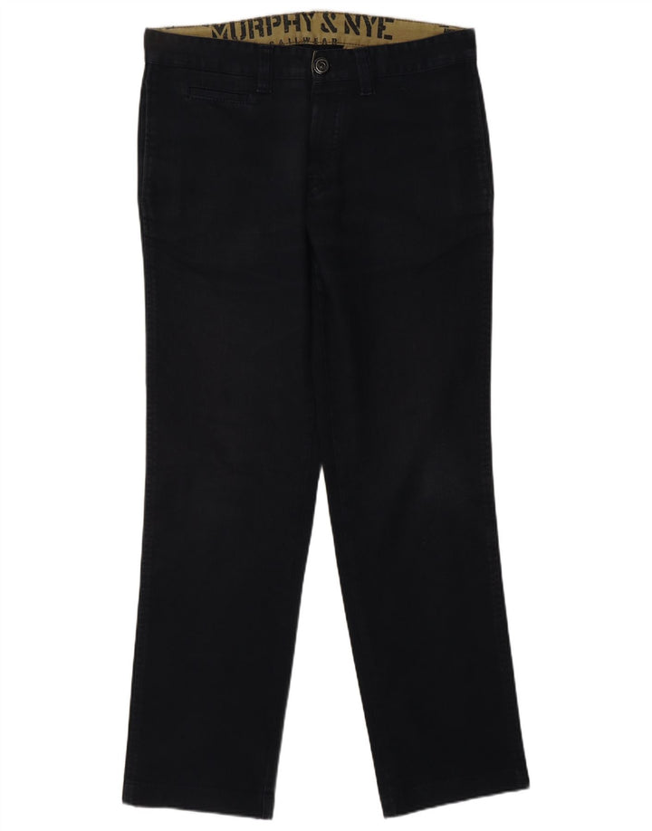 Pantaloni chino dritti da donna MURPHY & NYE W32 L31 cotone blu navy