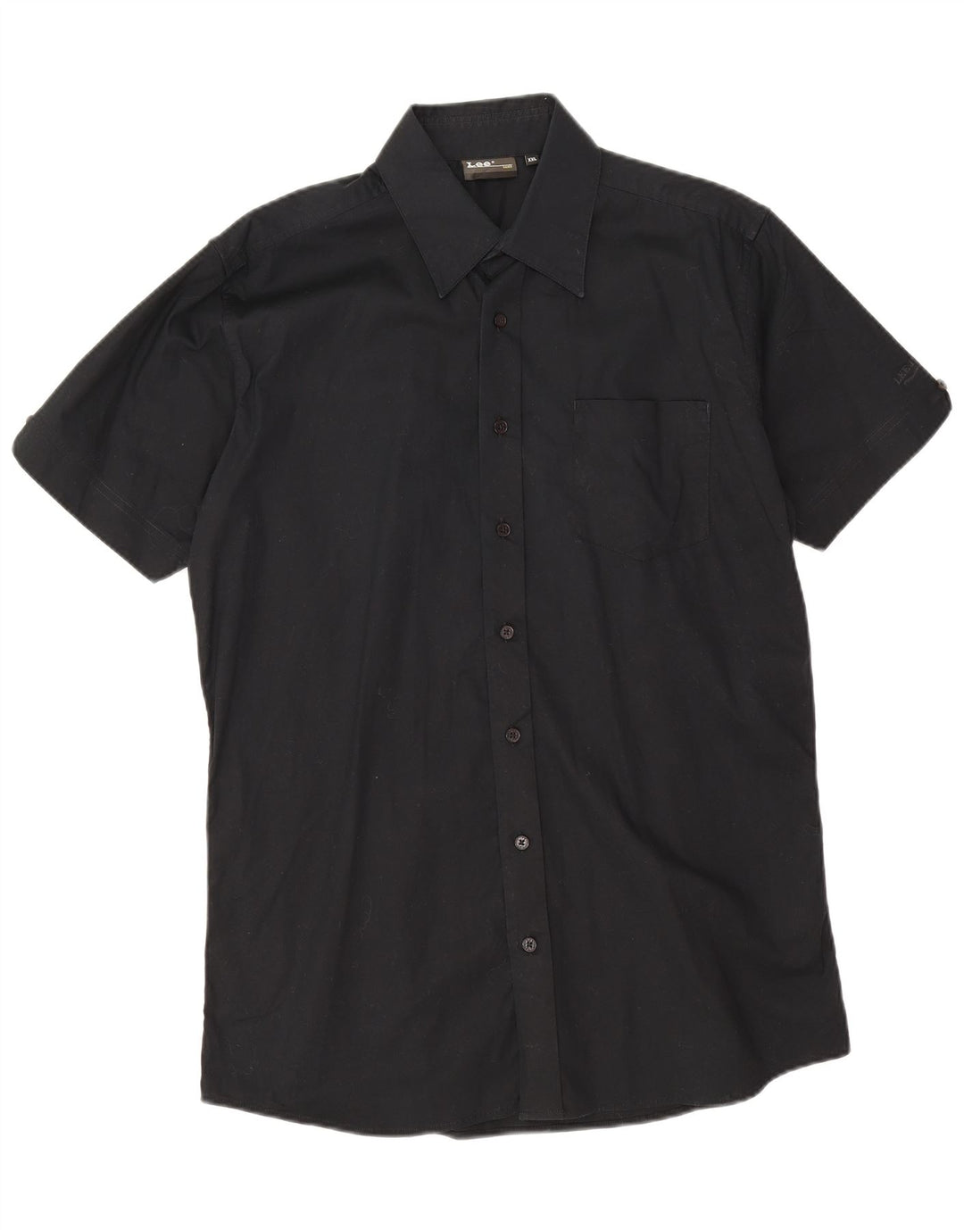 Camicia a maniche corte da uomo Lee 2XL cotone nero
