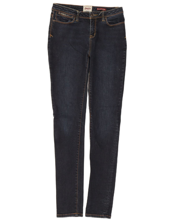Jeans skinny da donna Superdry W28 L32 cotone blu navy
