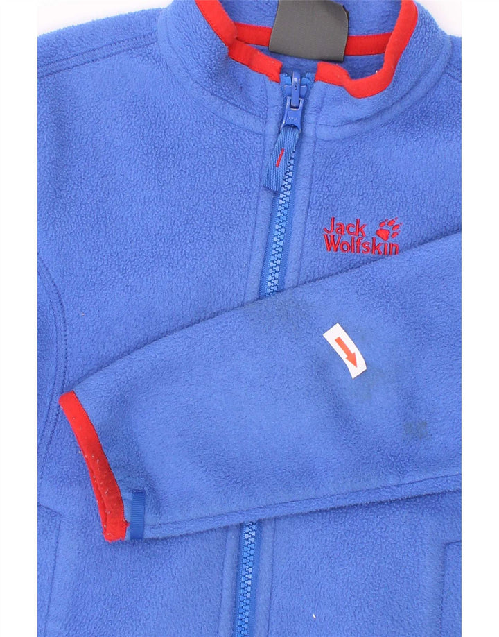 Giacca in pile foderata per ragazzi Jack Wolfskin 5-6 anni in poliestere blu