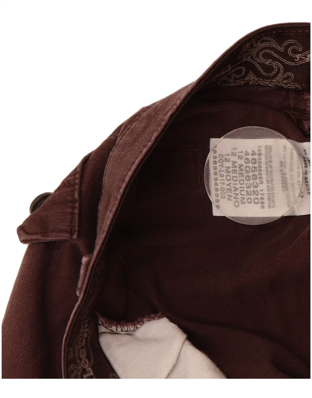 Pantaloni casual dritti da donna LEE US 12 Large W32 L31 Cotone marrone