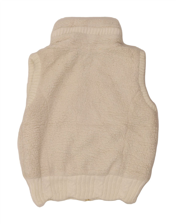ORVIS Womens Fleece Gilet UK 16 Large Off White Polyester Vintage Orvis and Second-Hand Orvis from Messina Hembry 