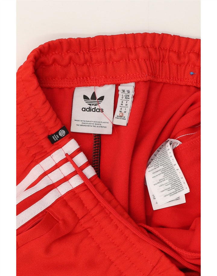 Pantaloni da tuta da uomo Adidas Joggers poliestere rosso medio