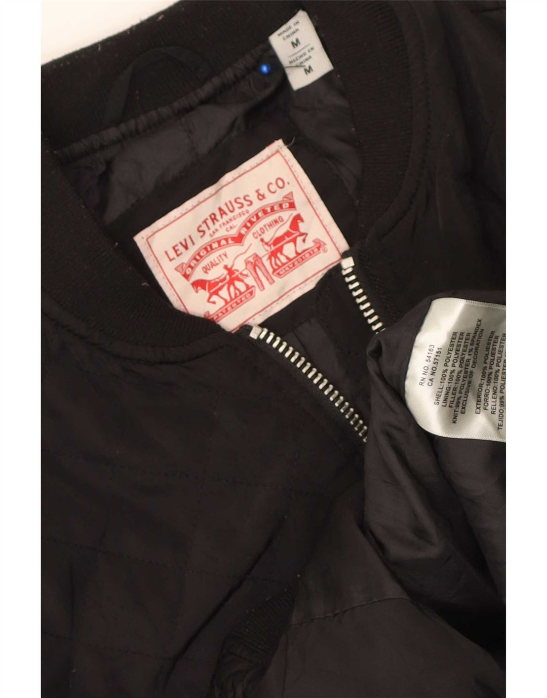 Giacca bomber da donna Levi's UK 14 poliestere nero medio