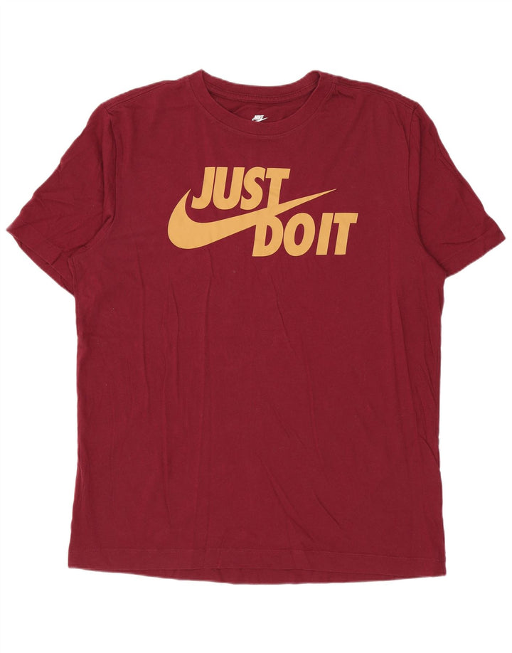 T-shirt grafica da uomo NIKE Top in cotone bordeaux medio