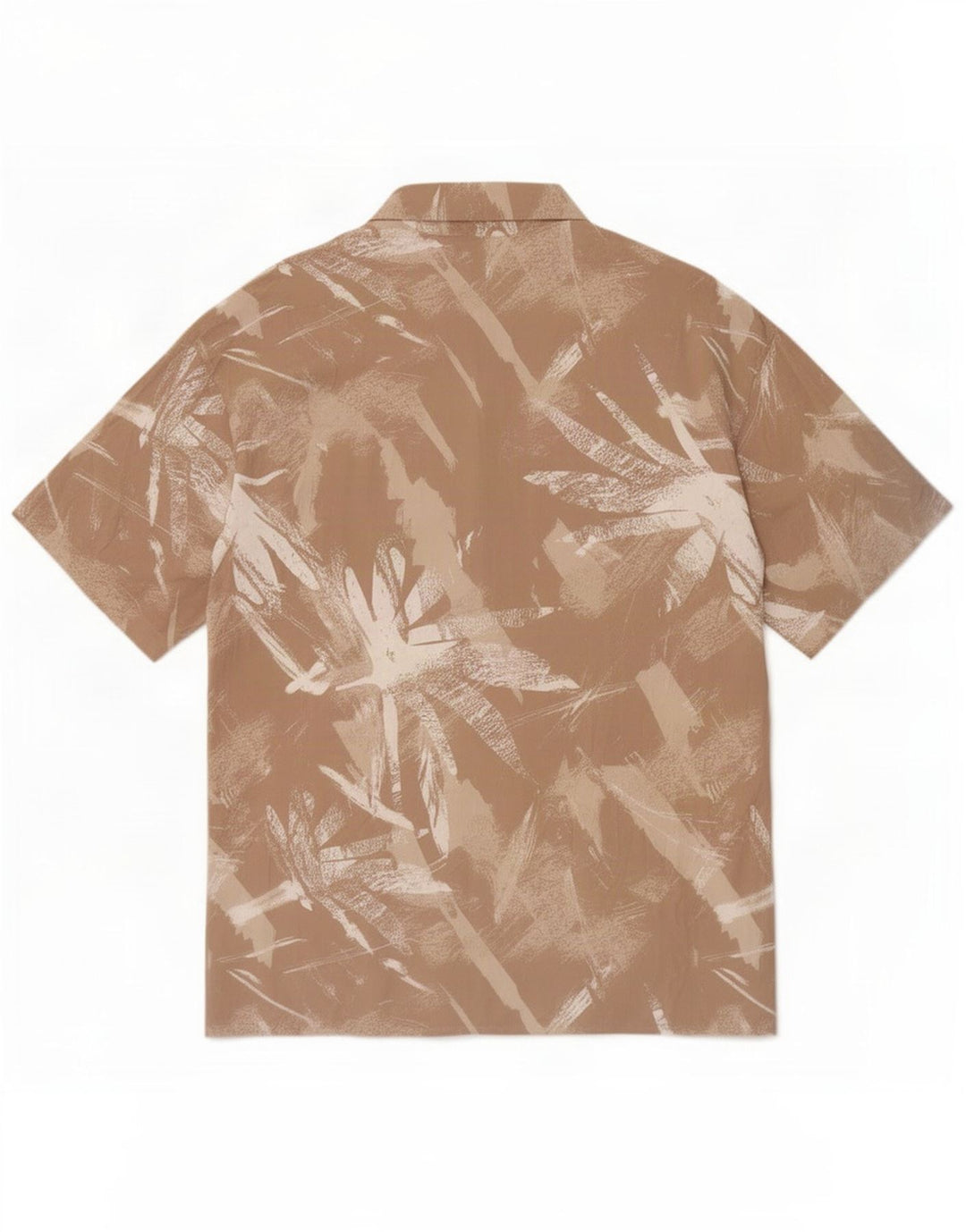 Camicia a maniche corte da uomo Jack & Jones con motivo astratto in viscosa beige medio