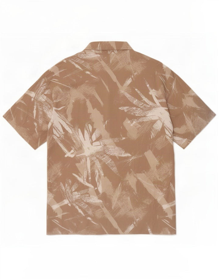 Camicia a maniche corte da uomo Jack & Jones con motivo astratto in viscosa beige medio