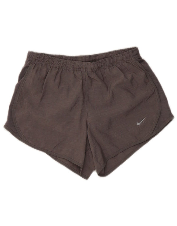 Pantaloncini sportivi Nike Dri Fit per ragazze 10-11 anni in poliestere grigio medio
