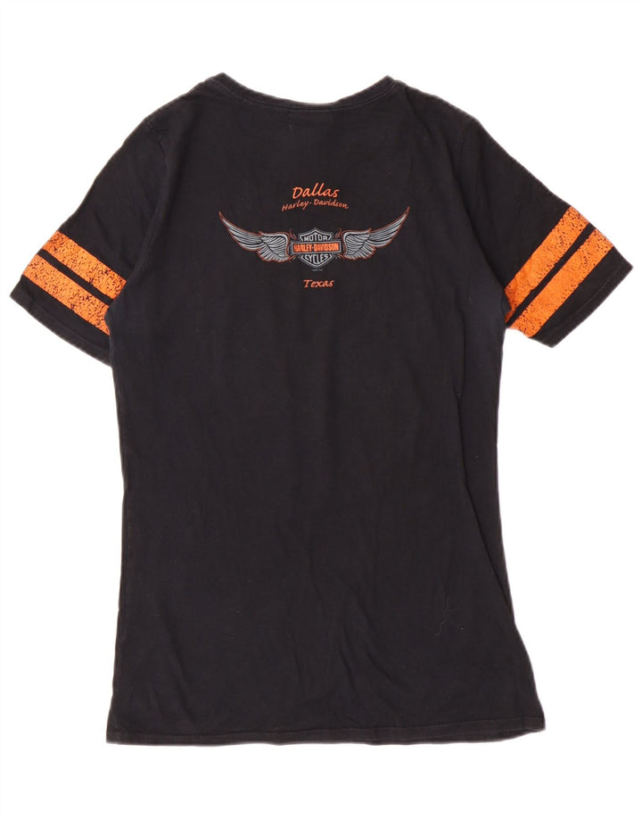 T-shirt grafica da donna HARLEY DAVIDSON UK 12 cotone nero medio