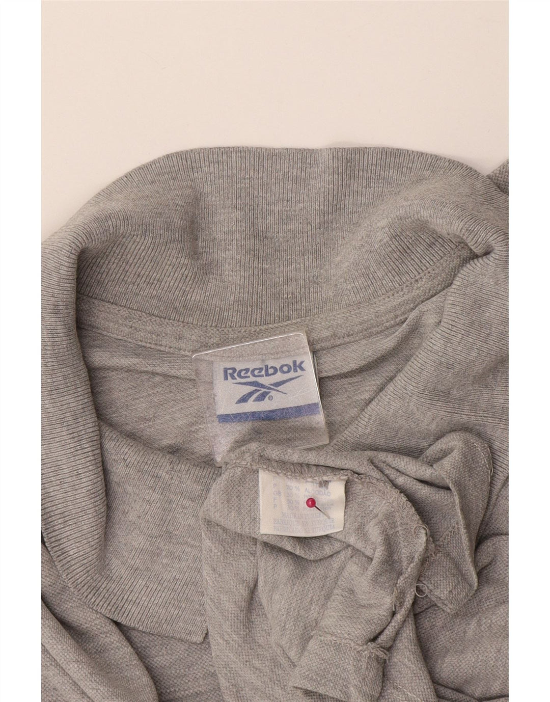 Polo Reebok da uomo XL in cotone grigio