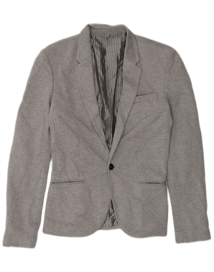 Giacca blazer da uomo a 1 bottone Zara UK 36 piccola grigia