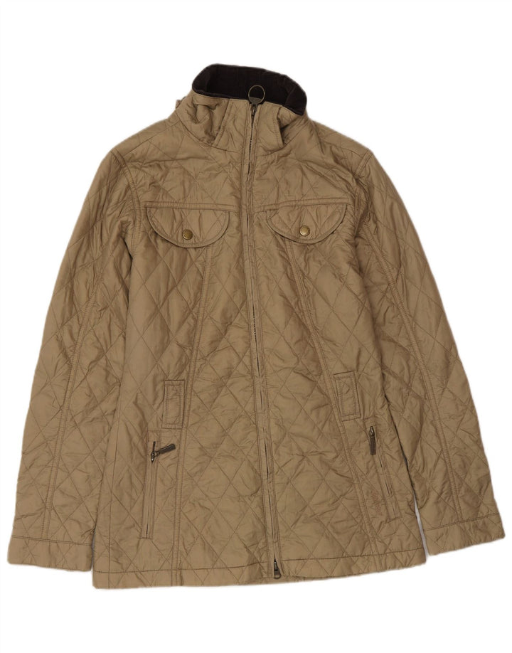 Giacca trapuntata da donna Barbour UK 8 Small Beige in poliammide