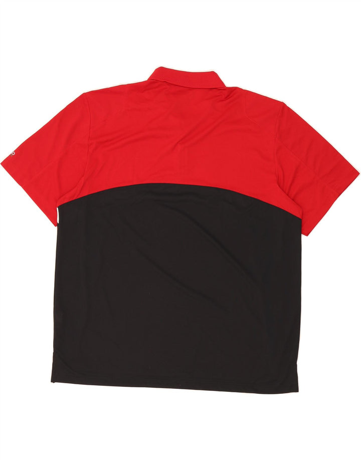 IZOD Mens Polo Shirt 2XL Red Colourblock Polyester Vintage Izod and Second-Hand Izod from Messina Hembry 