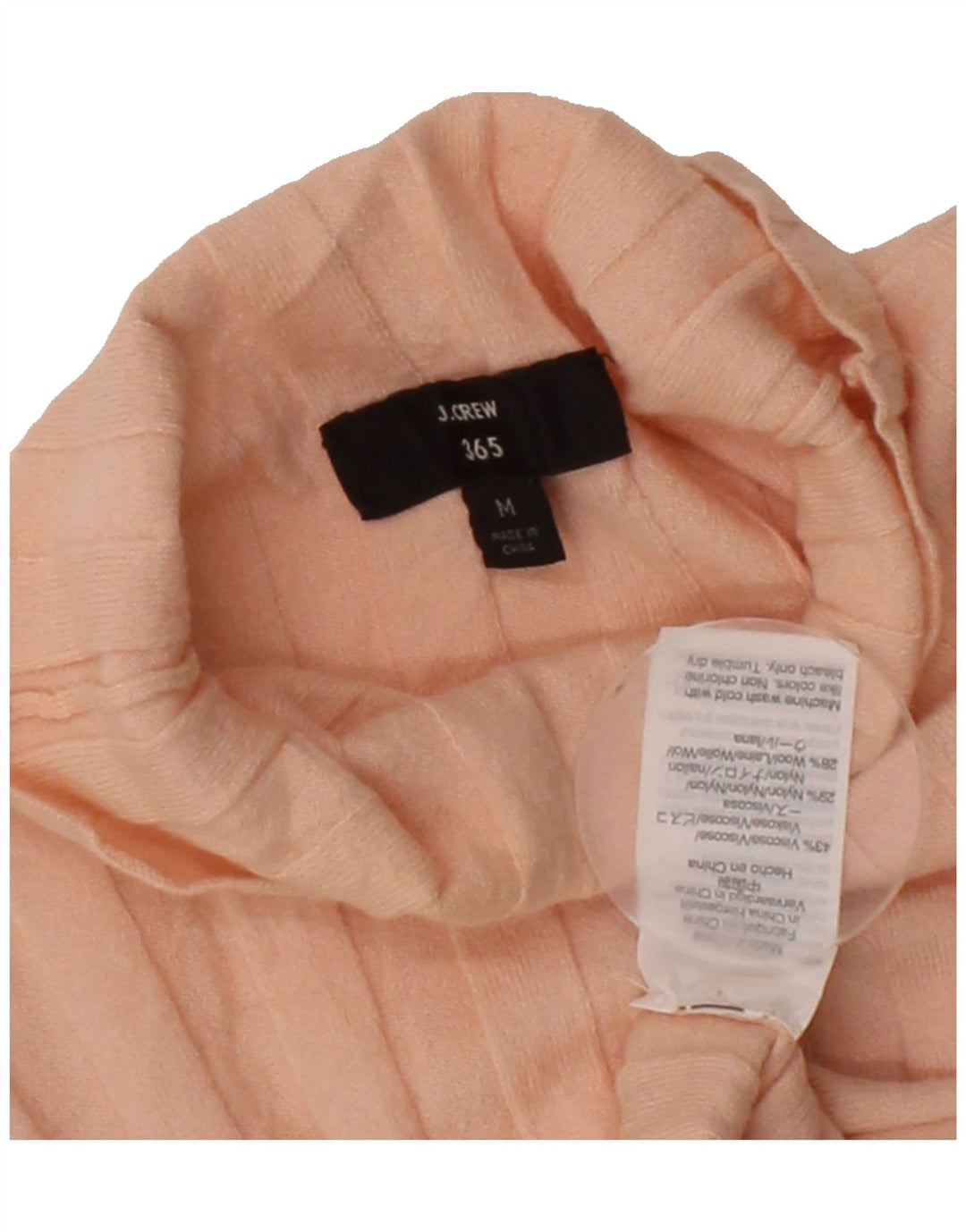 J. CREW Womens Turtle Neck Jumper Sweater UK 12 Medium Pink Viscose Vintage J. Crew and Second-Hand J. Crew from Messina Hembry 
