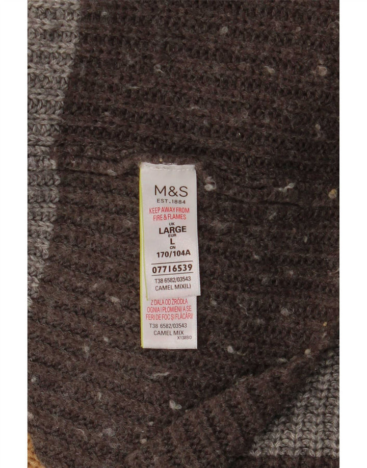 Maglione maglione a collo alto da donna Marks & Spencer UK 16 grande multicolore