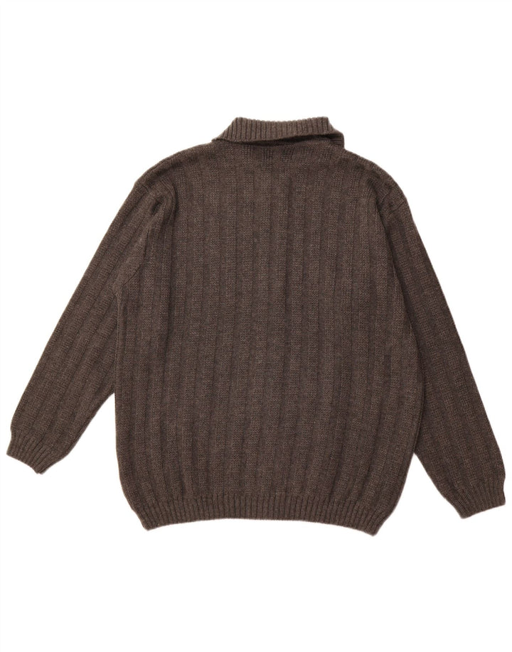 NORTH SAILS Maglione cardigan da uomo grande in acrilico grigio