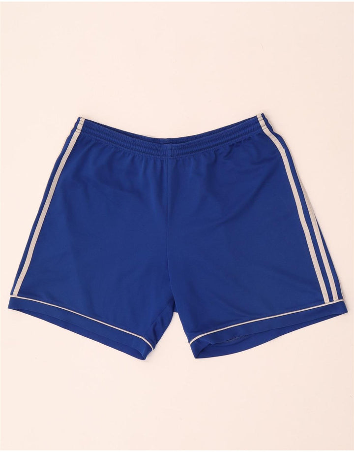 Pantaloncini sportivi Adidas da uomo grandi in poliestere blu