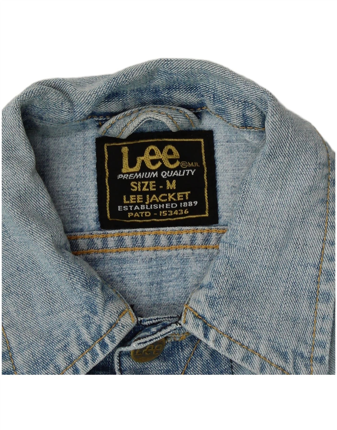 Giacca in denim da donna Lee UK 12 cotone blu medio
