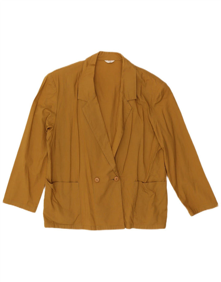 Giacca blazer doppiopetto da donna C&A EU 44 XL cotone giallo