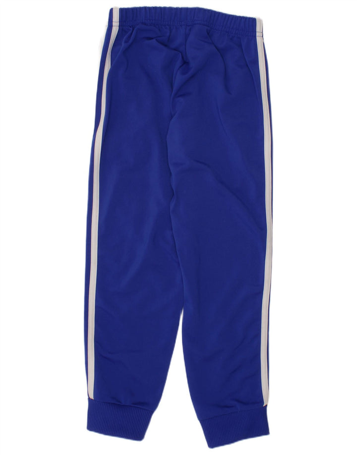ADIDAS Boys Tracksuit Trousers Joggers 5-6 Years  Blue Polyester