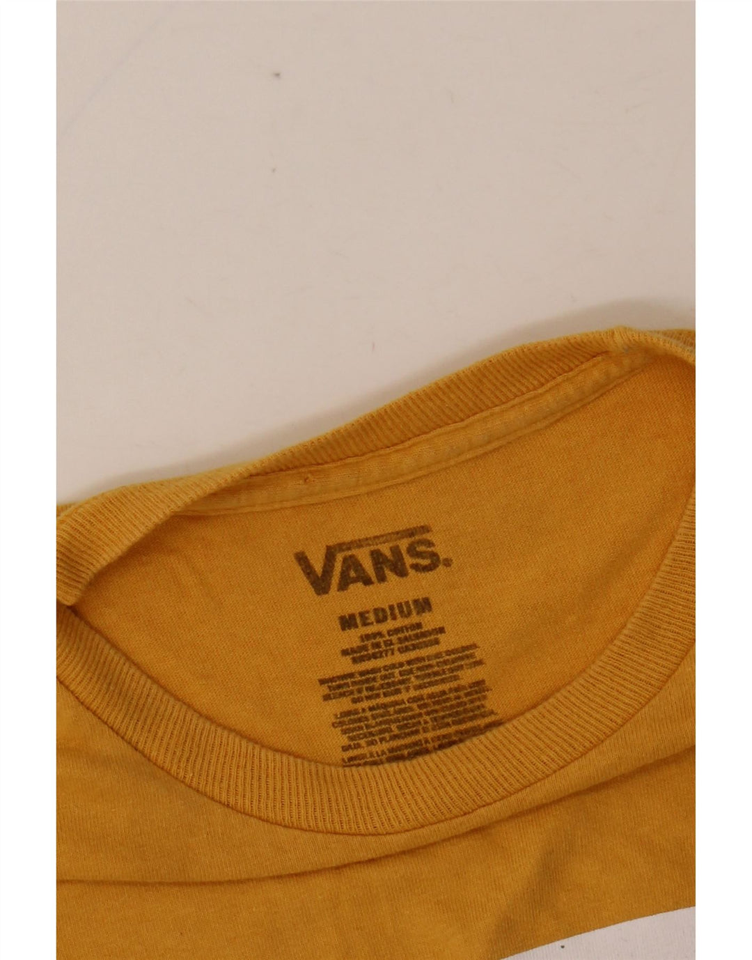 T-shirt grafica da donna VANS Top UK 14 cotone giallo medio