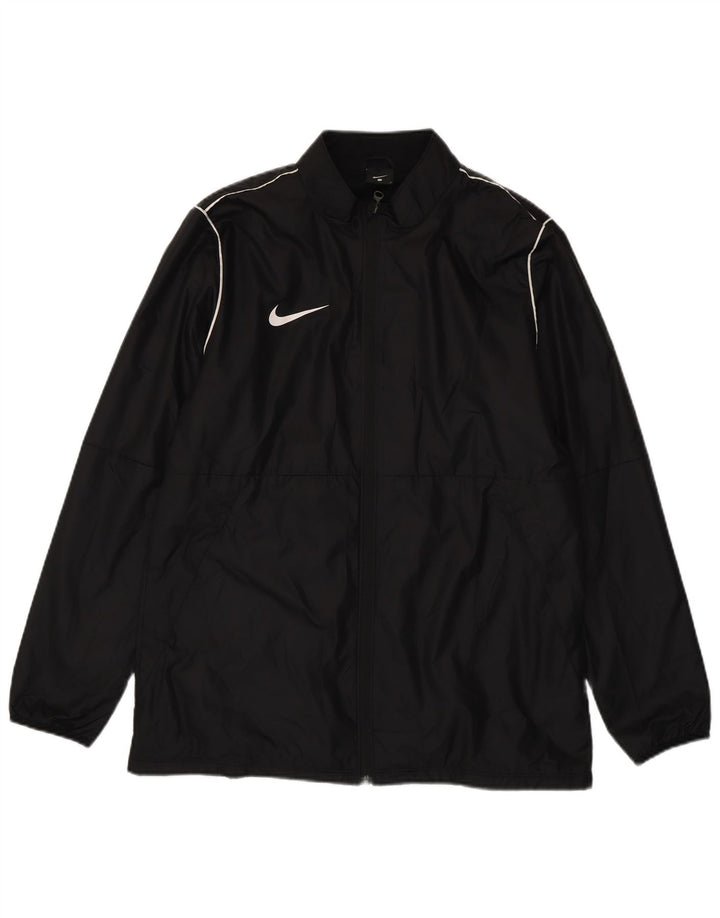 Giacca da ginnastica da uomo Nike, giacca grande, nera, in poliestere