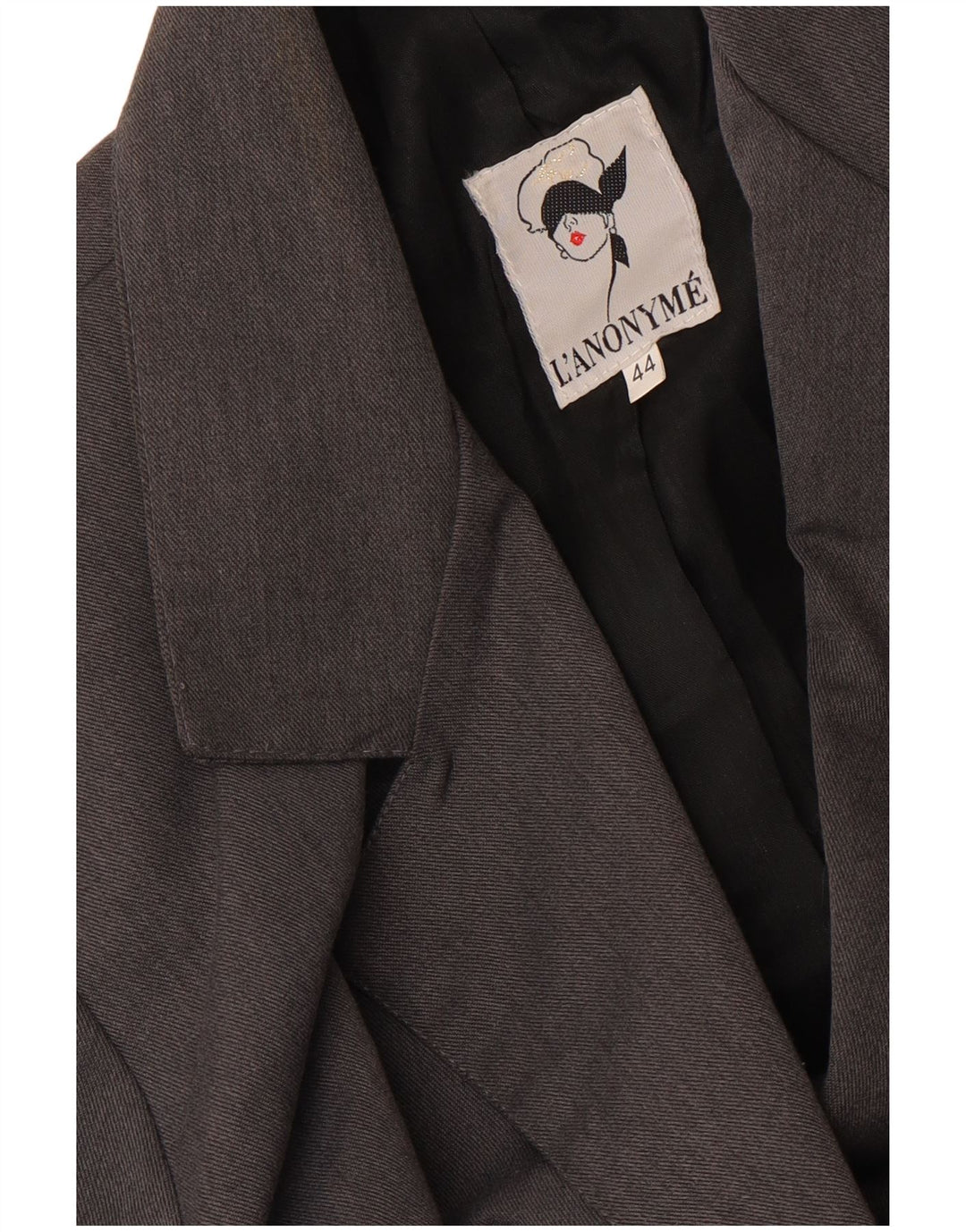 Giacca blazer doppiopetto vintage da donna corta IT 44 Grigio medio