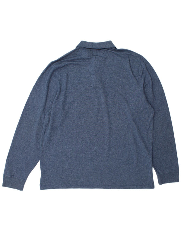 Polo a maniche lunghe da uomo Abercrombie & Fitch 2XL in cotone blu